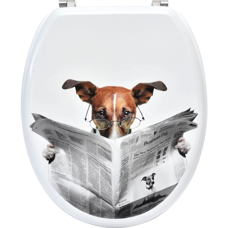 Κάλυμμα λεκάνης MDF Bath Fashion σειρά Σκύλος 0484 (37.5x46cm)