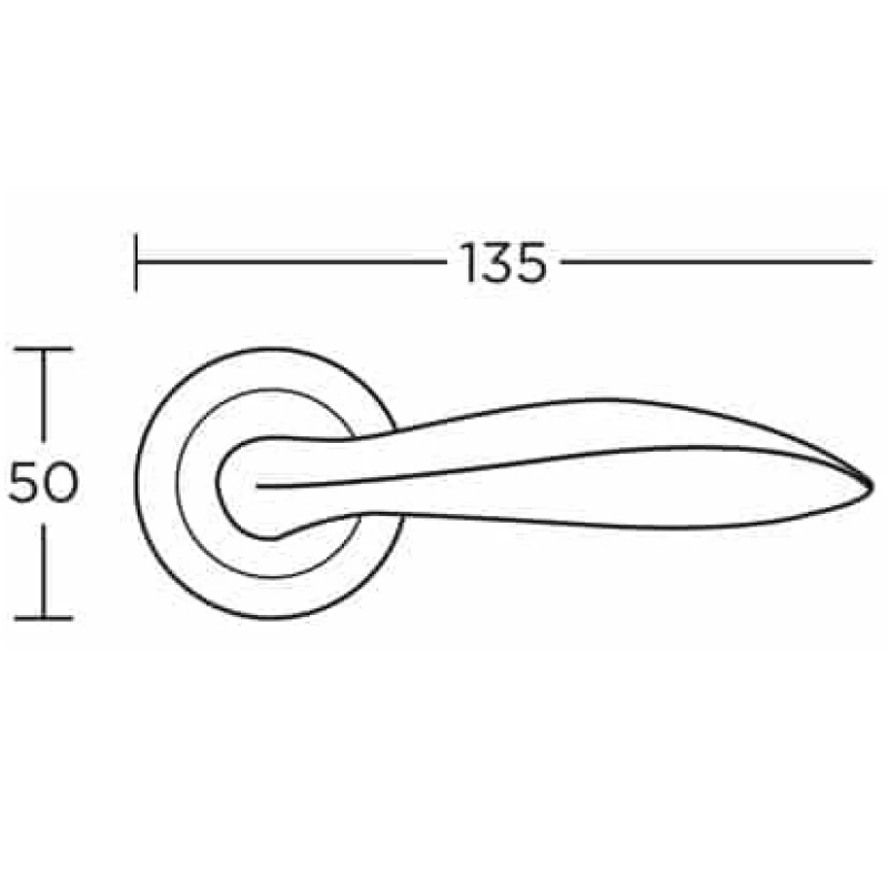 Πόμολα Πόρτας Convex χειρολαβές με ροζέτα 625 Αντικέ ματ (Image 2)