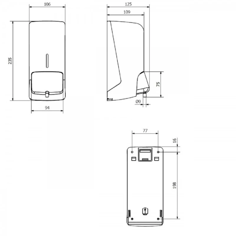 Σαπουνοθήκες Dispenser Jofel σειρά AC 40600 σε Μαύρο 