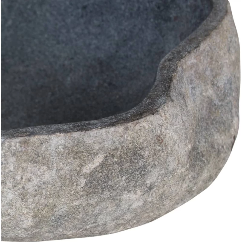 Νιπτήρας Πέτρινoς Επικαθήμενος Karag σειρά River Stone Grey NRS3 (Φ.40-45cm)