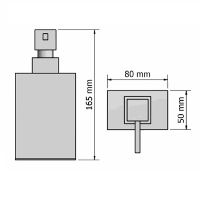 Ντισπένσερ Μπάνιου (500ml) Sanco σειρά A3-90354 Χρώμιο (8x16.5cm)