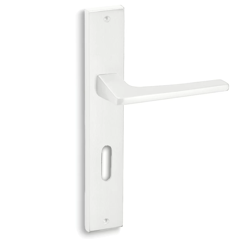 Πόμολα Πόρτας Convex χειρολαβές με πλάκα 1495 Λευκό Ματ (Image 1)