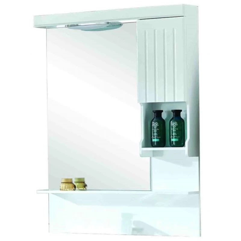 Καθρέπτης μπάνιου Famoso με Ντουλάπι, Εταζέρα & Φως σειρά 55-8299 Λευκό