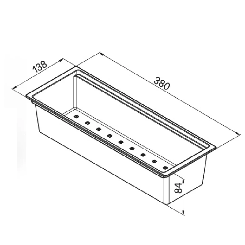 Δοχείο Αποστράγγισης Elleci Best Workstation AVP034BK Μαύρο (13.8x38x8.4cm)