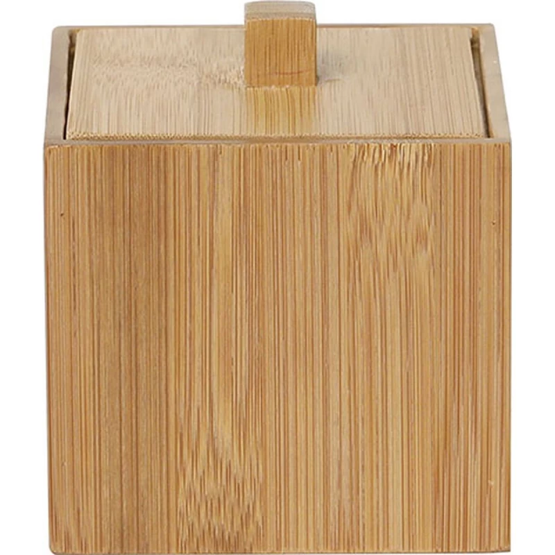 Βαμβακοθήκη Bamboo σειρά 6131 Καφέ (10x10x10cm)