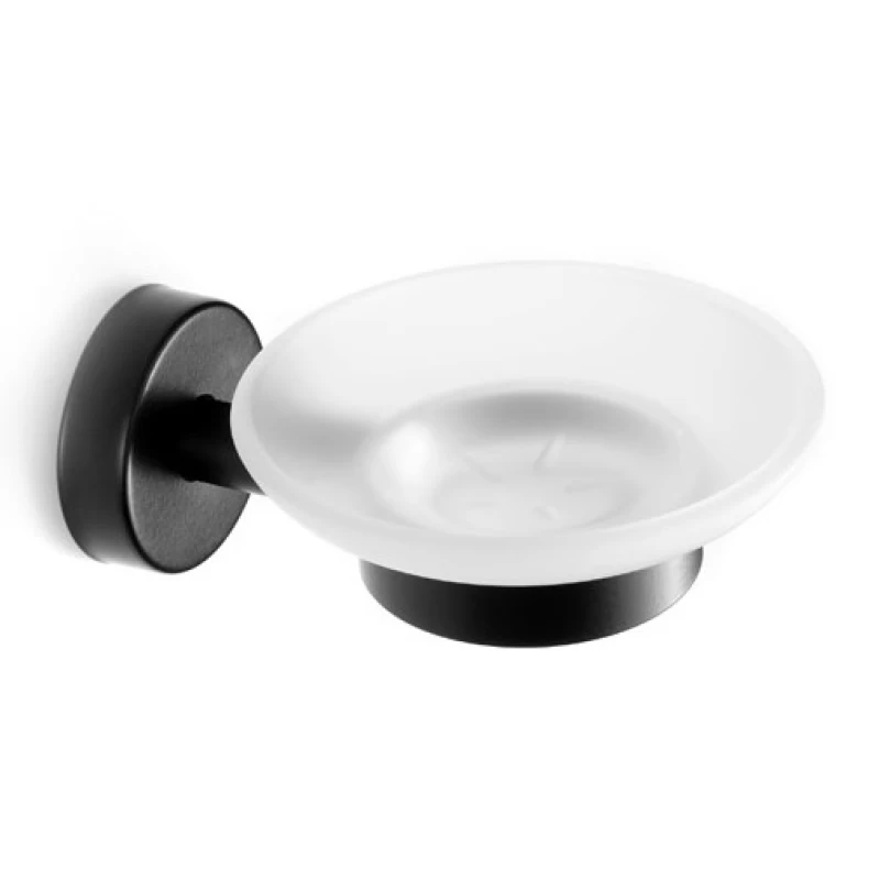 Σαπουνοθήκη Karag Uno Nero Opaco 130155 Μαύρο Ματ (Αυτοκόλλητο ή Βιδωτό) (Image 1)