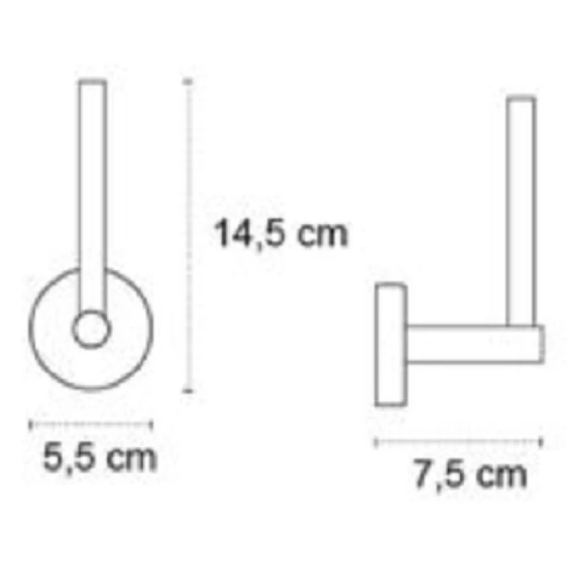 Χαρτοθήκη Karag Uno Nero Opaco 140955 Μαύρο Ματ (Αυτοκόλλητο ή Βιδωτό) (Image 2)