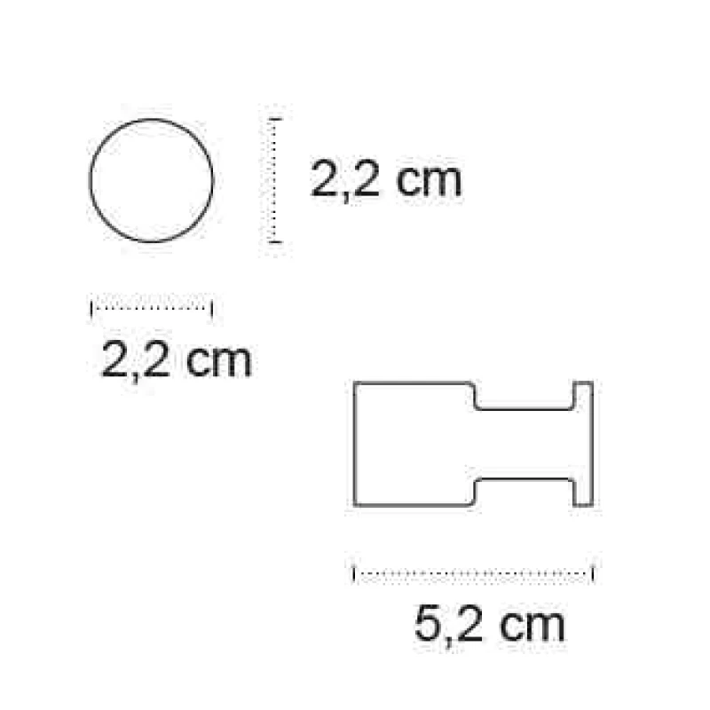 Άγκιστρο Karag Uno Bianco Opaco 121166 Λευκό Ματ  (Image 2)