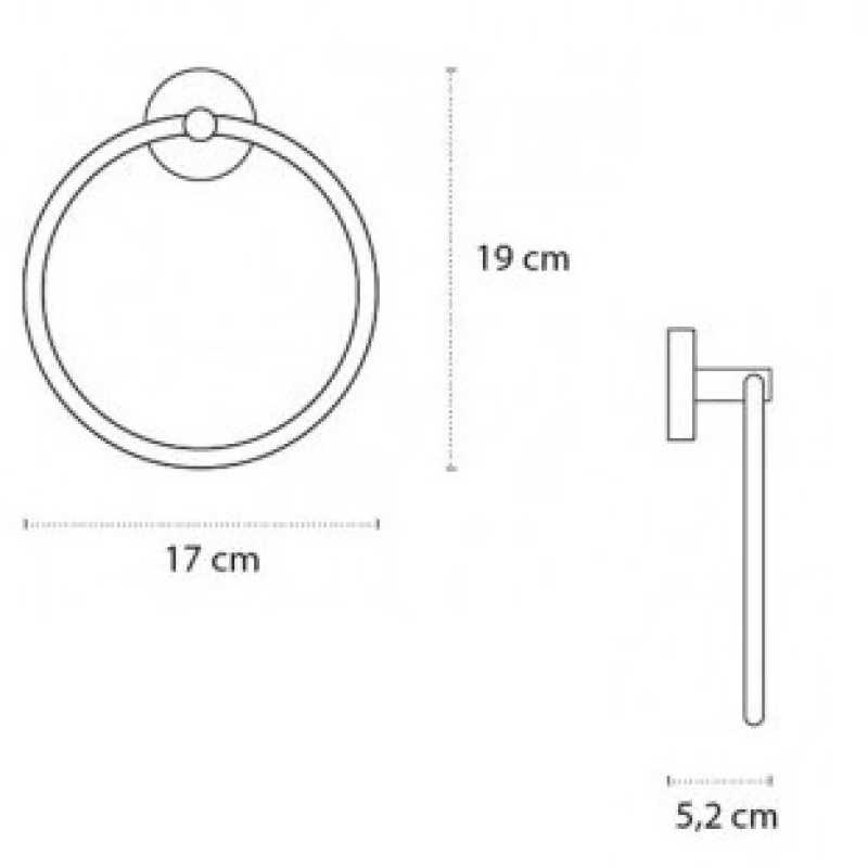 Κρίκος Karag Uno Bianco Opaco 122066 Λευκό Ματ (Αυτοκόλλητο ή Βιδωτό) (Image 2)