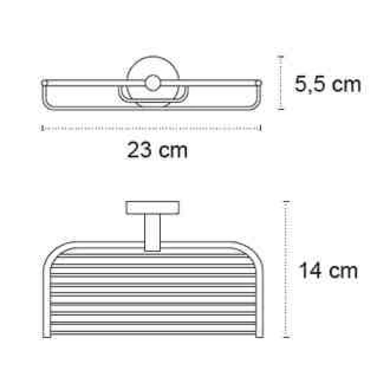 Σαπουνοθήκη 23cm Karag Uno Bianco Opaco 130466 Λευκό Ματ (Αυτοκόλλητο ή Βιδωτό) (Image 2)