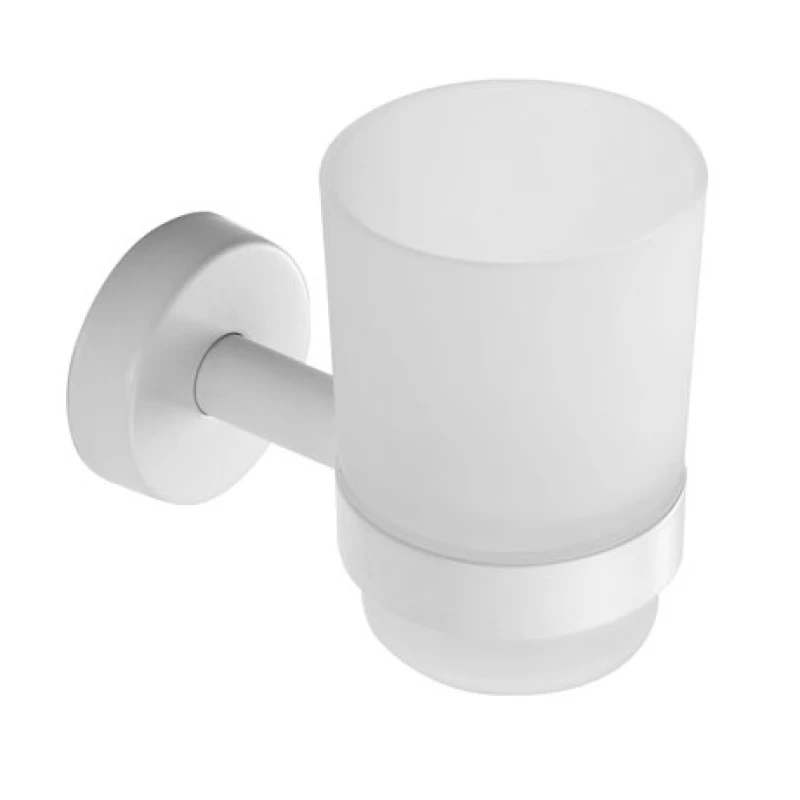 Ποτηροθήκη Karag Uno Bianco Opaco 150166 Λευκό Ματ (Αυτοκόλλητο ή Βιδωτό) (Image 1)