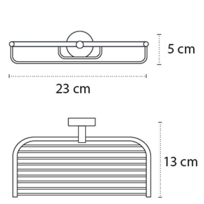 Σαπουνοθήκη 23cm Karag Moderno Chrome 2304 Inox (Αυτοκόλλητο ή Βιδωτό) (Image 2)