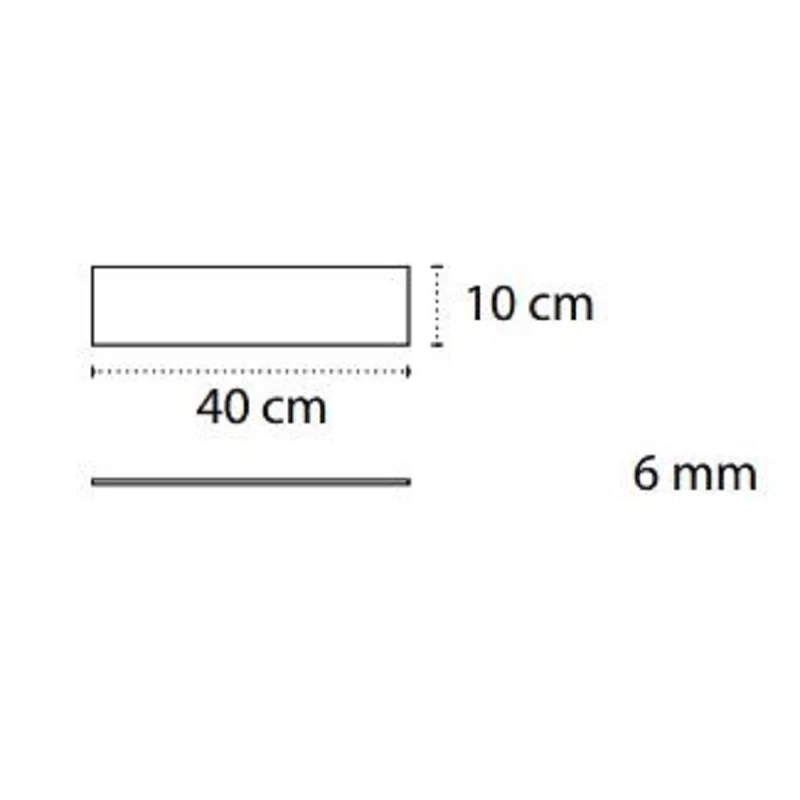 Γυάλινη Εταζέρα 40cm Karag Mensole 0640 (Διάφανο ή Ματ Κρύσταλλο)