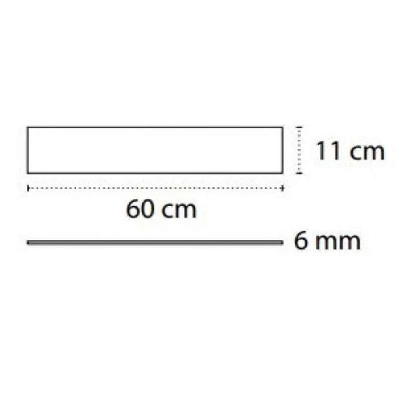 Γυάλινη Εταζέρα 60cm Karag Mensole 0660 (Διάφανο ή Ματ Κρύσταλλο)