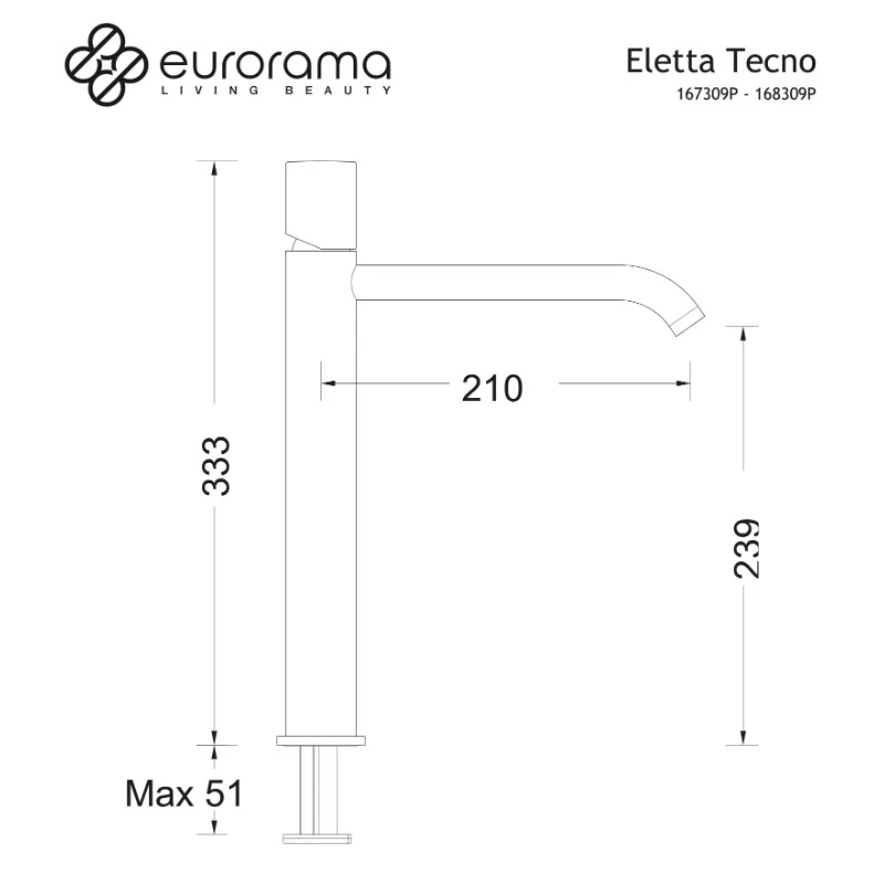 Μπαταρία Νιπτήρος Eurorama Eletta Chester 168309P-221 Μπρονζέ Βουρτσισμένο (Ύψος 33.3cm)