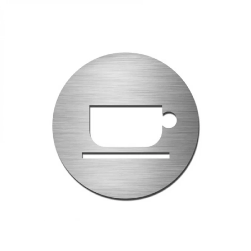 Αυτοκόλλητη Ένδειξη σήμανση στρογγυλή 510 Καφετέρια (9cm)