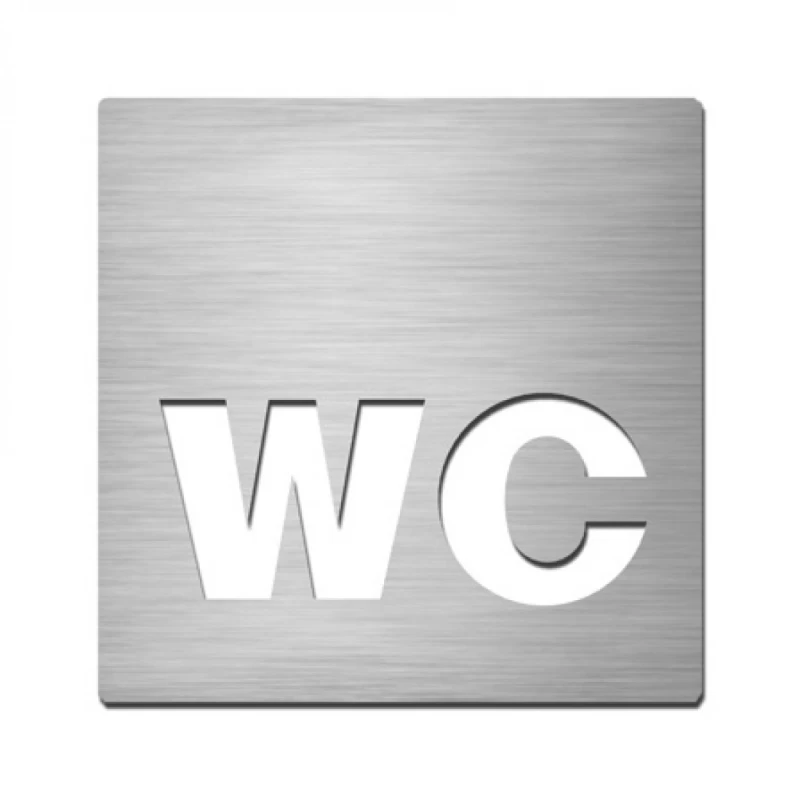 Αυτοκόλλητη Ένδειξη Τουαλέτας WC σειρά 0505 σε Ανοξείδωτο (12cm)