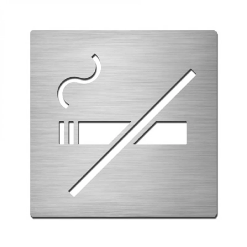 Αυτοκόλλητη Ένδειξη Μη Καπνίζοντες σειρά 0505 σε Ανοξείδωτο (12cm)