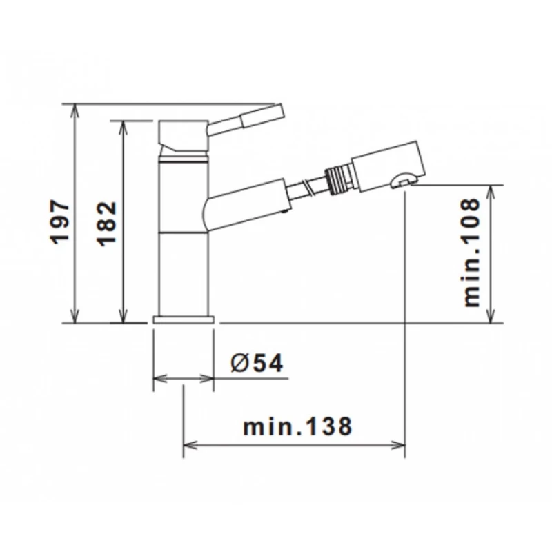 Μπαταρία Νιπτήρος με Συρόμενο Ντουζάκι La Torre New Tech 12581-100 Χρώμιο (Ύψος 19.7cm)