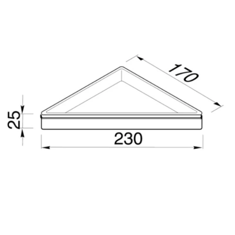 Εταζέρα Geesa Frame 8803-400 Ματ Μαύρο (με σχισμή αποστράγγισης)