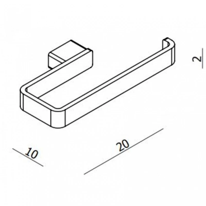 Κρίκος Πετσετών Langberger 21123-38B-300 Ματ Λευκό (Image 2)