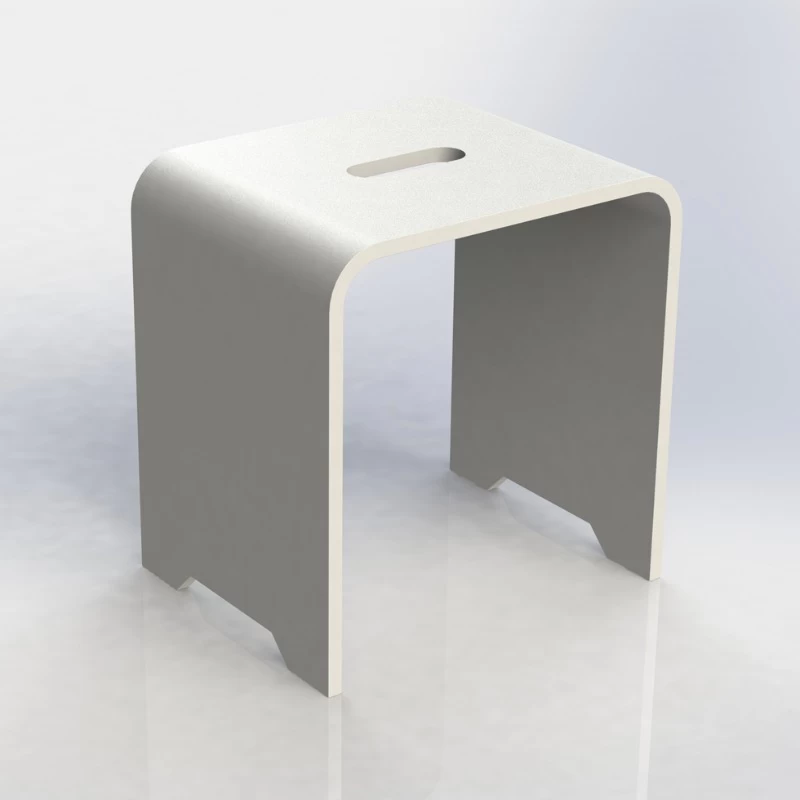 Κάθισμα μπάνιου solid επιφάνειας Sirene Design Avonite DES3831-301 Λευκό