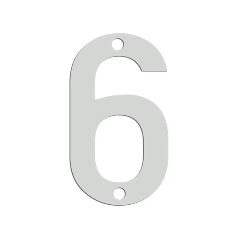 Αριθμοί Κατοικιών Νούμερο 6 σειρά 123L σε Ανοξείδωτο ματ (9cm)