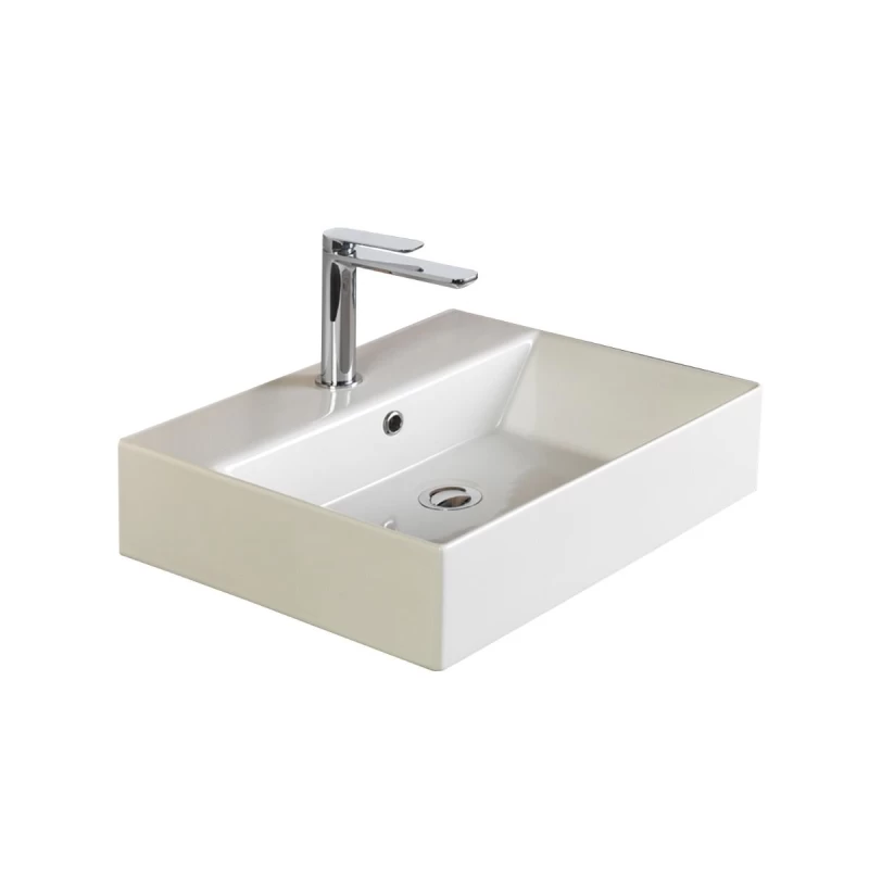 Νιπτήρας Κρεμαστός & Επικαθήμενος Bianco Ceramica Tetra N 32050 Λευκό (50x42cm)