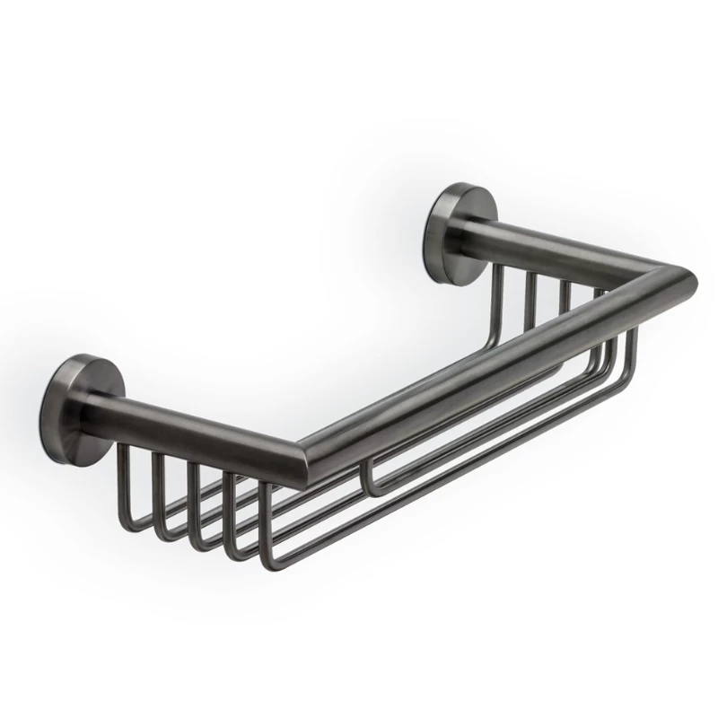 Σπογγοθήκη μπάνιου Geesa Nemox 6514-410 Μαύρο Βουρτσισμένο (34.8x13x8.1cm) (Image 1)