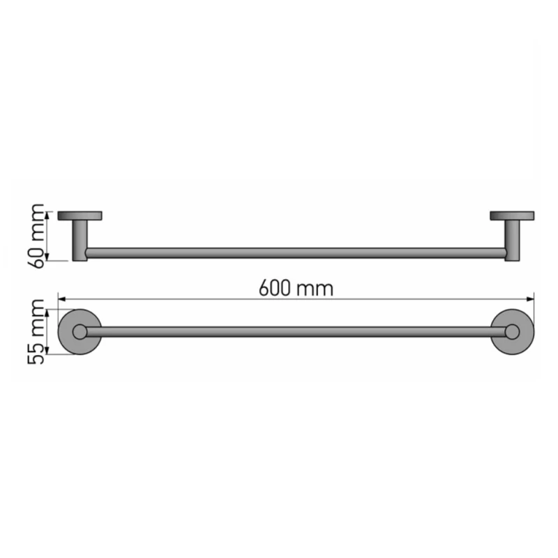 Πετσετοθήκες Μπάνιου Sanco σειρά Ergon Project 05-25904 Χρυσό 24 Καράτια (Μήκος 60cm) (Image 2)