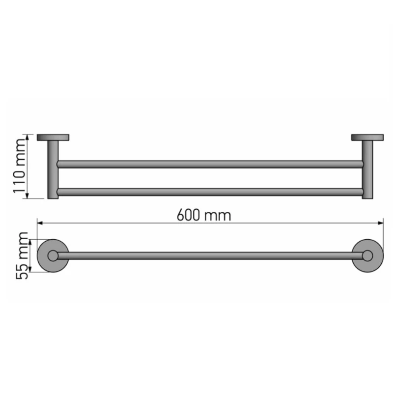 Πετσετοθήκες Διπλές Sanco σειρά Ergon Project 26-25905 Παλαιωμένος Χαλκός (Μήκος 60cm) (Image 2)