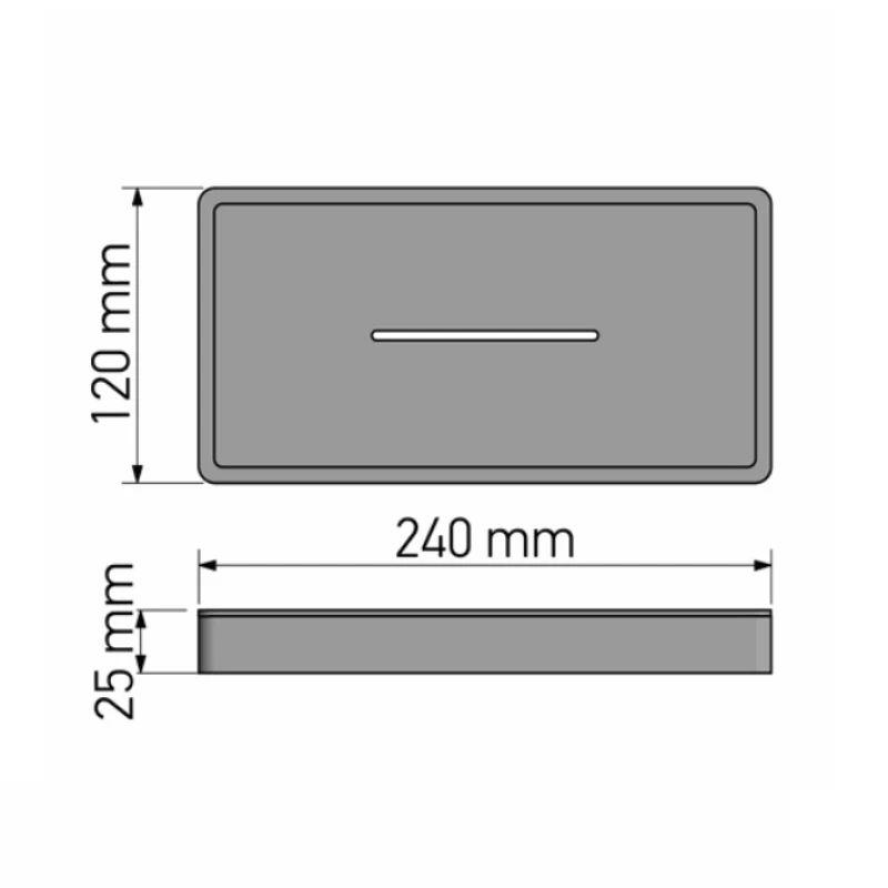 Σπογγοθήκη Sanco σειρά 0348-M116 σε Μαύρο Ματ (24x12x2.5cm)