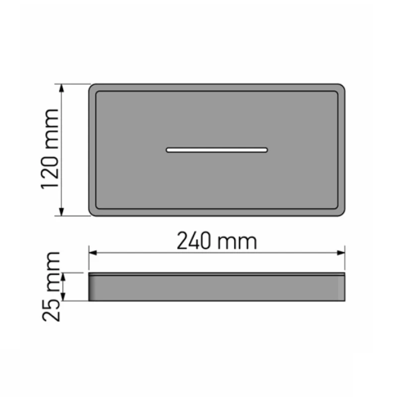 Σπογγοθήκη Sanco σειρά 0335-A03 σε Χρωμέ (24x12x2.5cm)