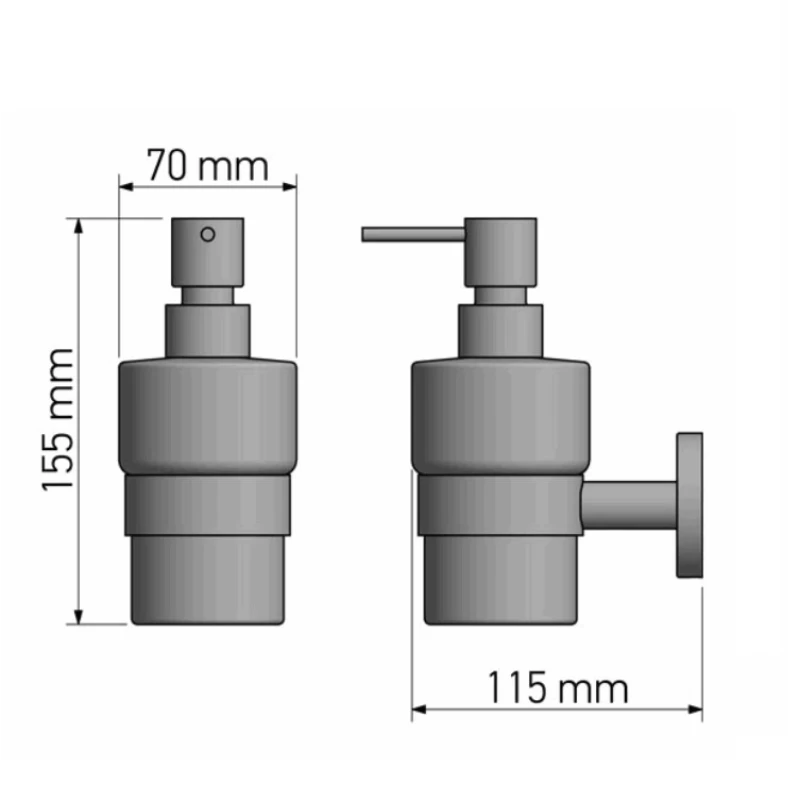 Ντισπένσερ Μπάνιου Sanco σειρά Ergon Project 25922-M25 Μπρονζέ (Image 2)