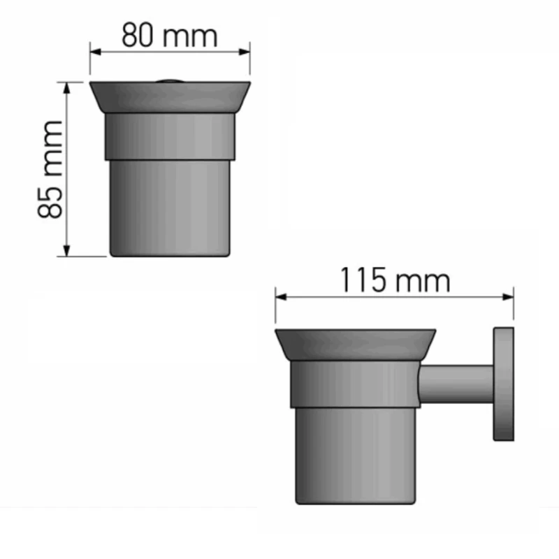 Ποτηροθήκες Μπάνιου Sanco σειρά Ergon Project 25901-M116 Μαύρο Ματ (Image 2)