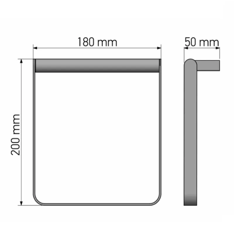Κρίκος Μπάνιου Sanco σειρά Academia 21809-122 Γραφίτης Ματ (Image 2)