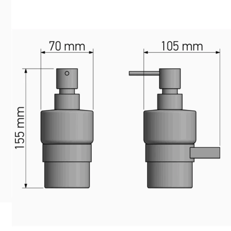 Ντισπένσερ Μπάνιου Sanco σειρά Academia 21822-DM25 Dark Bronze (Image 2)