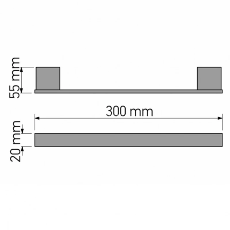Πετσετοθήκη Μπάνιου Sanco σειρά Monogram 120404-30-A06 Rose Gold 24 Καράτια (Μήκος 30cm) (Image 2)