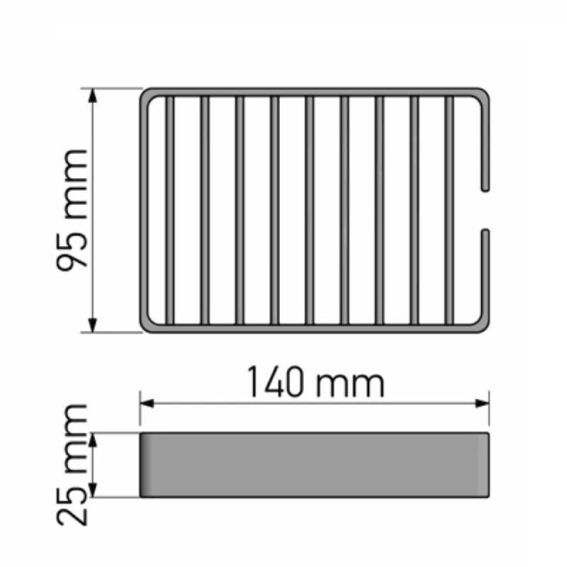 Σπογγοθήκη Μπάνιου Sanco σειρά Monogram 120432-AB12 Brushed Brass (Μήκος 14cm) (Image 2)