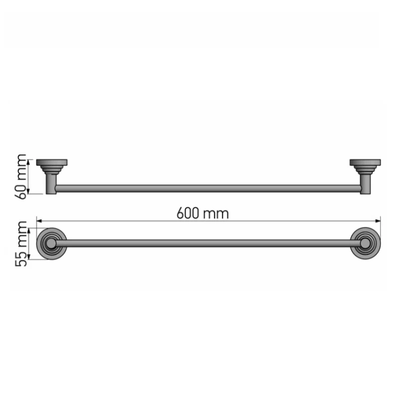 Πετσετοθήκη Μπάνιου Sanco σειρά Vintage 120509-A75 Wenge (Μήκος 60cm) (Image 2)