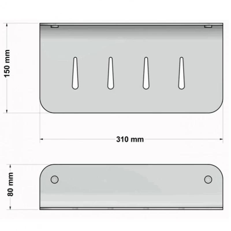 Σπογγοθήκες Μπάνιου Sanco σειρά Avaton 120103 Ανθρακί (31x15cm)