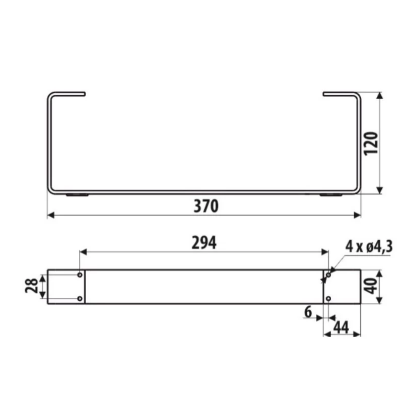 Πόδι Επίπλου Roline σειρά 0200 Μαύρο Ματ (Ύψος 12cm)