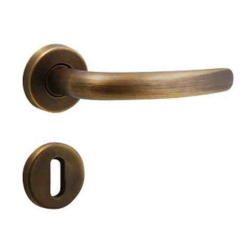 Πόμολα Πόρτας Conset χειρολαβές με ροζέτα σειρά C605 Αντικέ ματ (Image 1)