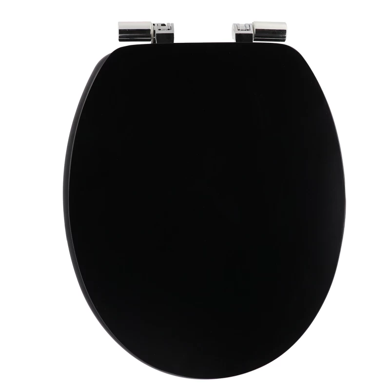 Κάλυμμα λεκάνης Mdf με Μεταλλικούς μεντεσέδες & Soft Close 0477 Μαύρο (37.5x46cm)