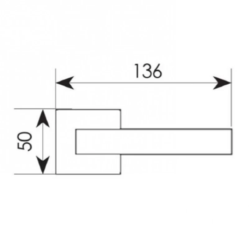 Πόμολα Πόρτας Ζωγομετάλ Χειρολαβές με ροζέτα 2036 Ανθρακί (Image 2)