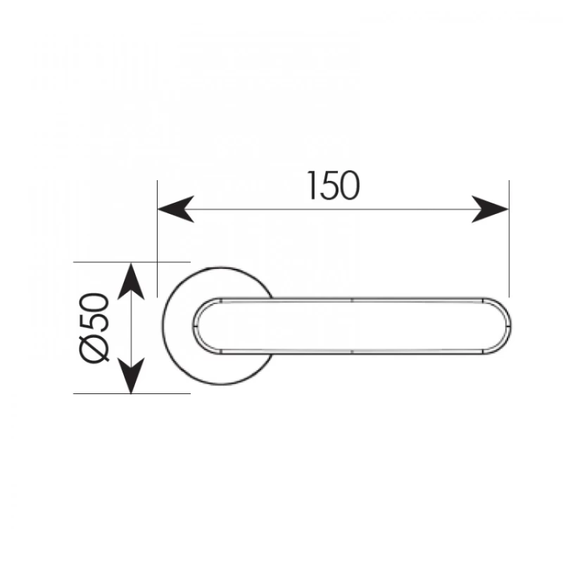 Πόμολα Πόρτας Ζωγομετάλ Χειρολαβές με ροζέτα 2261 Λευκό ματ (Image 2)