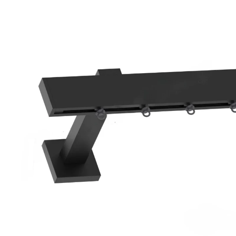 Κουρτινόξυλα Σιδηρόδρομοι Domus PF Τάπα Απλή σειρά 97-1371-11 σε Μαύρο (Image 1)