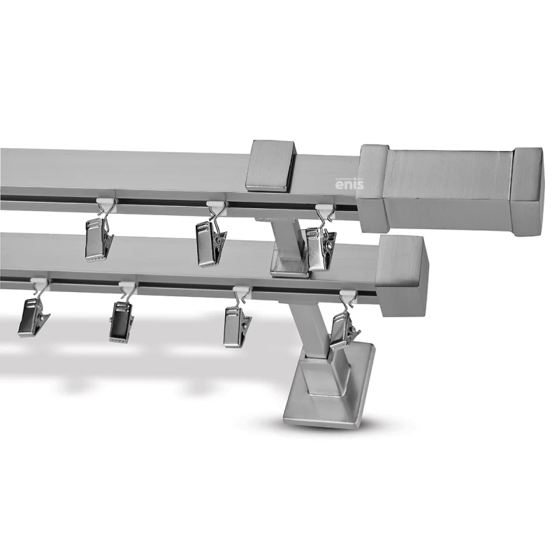 Κουρτινόξυλα Σιδηρόδρομοι Domus Σύβοτα σειρά 9307-2 Νίκελ Ματ (Image 1)