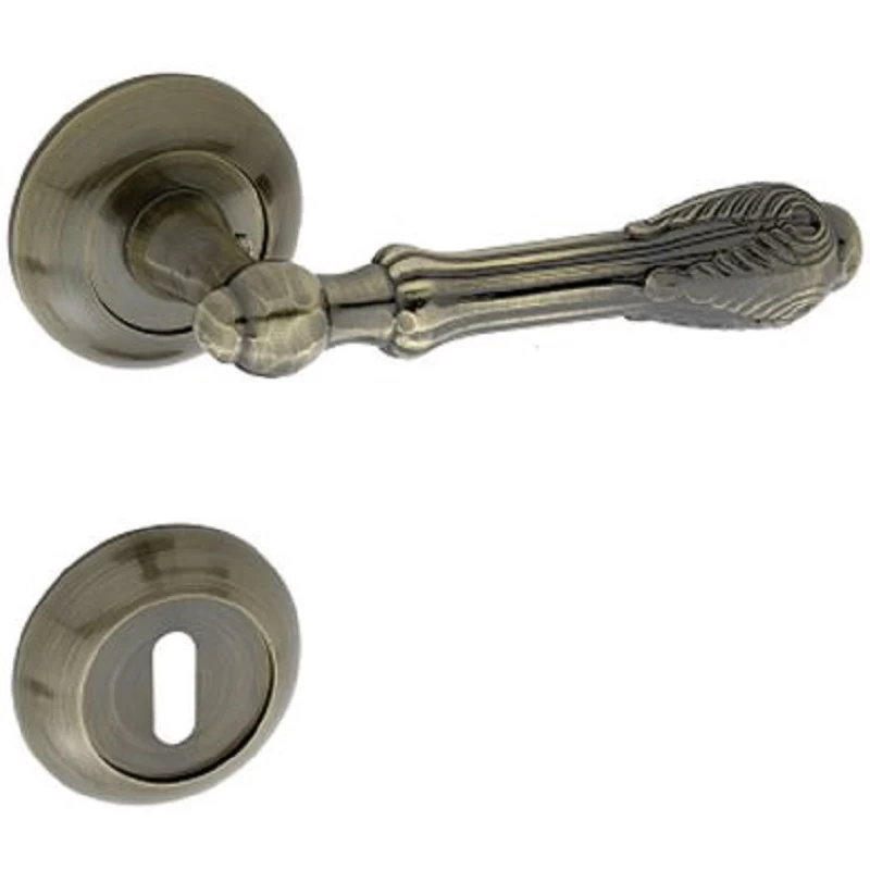 Πόμολα Πόρτας Χειρολαβές με ροζέτα 227 Οξειδέ-Αντικέ ματ (Image 1)